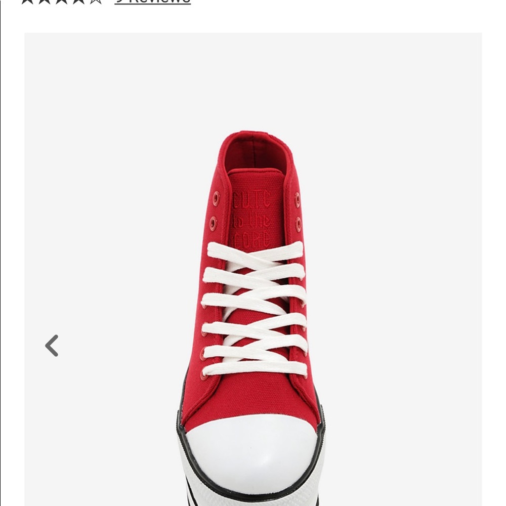 Hottopic platform red sneakers Size 8